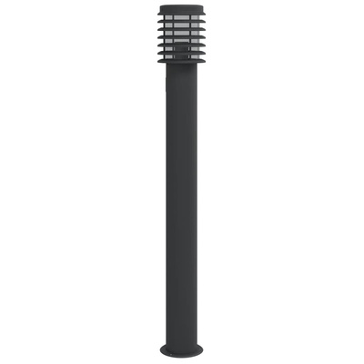 Lampa ogrodowa słupek z gniazdkiem, czarna, 110 cm, stal