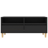 vidaXL Szafka pod TV, czarna, 100x34,5x44,5cm, materiał drewnopochodny