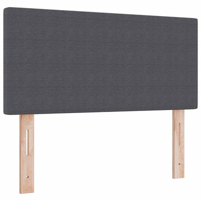 Zagłówek Ciemnoszary 100 cm Tkanina sztruksowa