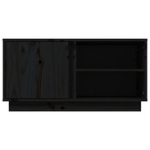Szafka pod TV, czarna, 80x35x40,5 cm, lite drewno sosnowe vidaXL