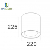 OPRAWA SUFITOWA DOWNLIGHT TUBA - NEUTRALNA BARWA - 30W