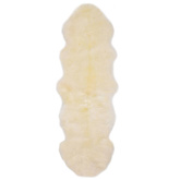 vidaXL Dywanik ze skóry owczej, 60 x 180 cm, biały