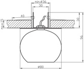Oprawa stropowa Candellux sk-35 CH G4 chrom oprawa stropowa stała kryształ 20W G4 kulka3