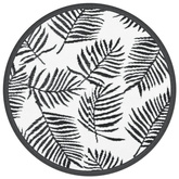 Dywan na zewnątrz, biało-czarny, ?160 cm, PP vidaXL