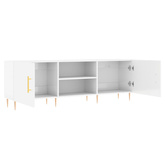 vidaXL Szafka pod TV, wysoki połysk, biała, 150x30x50 cm