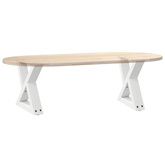 Nogi do stolika kawowego 2 szt. Białe 30x(30-31,3) cm Stal
