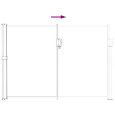 Rozkładany boczny markiz piaskowy 500 x 120 cm Poliester
