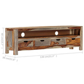 vidaXL Szafka pod TV z litego drewna sheesham, 130 x 30 x 40 cm