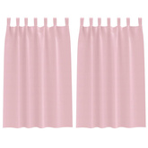 Firany blackout z kółkami 2 pcs Dziecięcy róż 175 x 140 cm