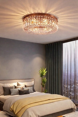 Plafon kryształowy glamour, nowoczesny 60cm STELLA MIEDZIANA ADANI AD315