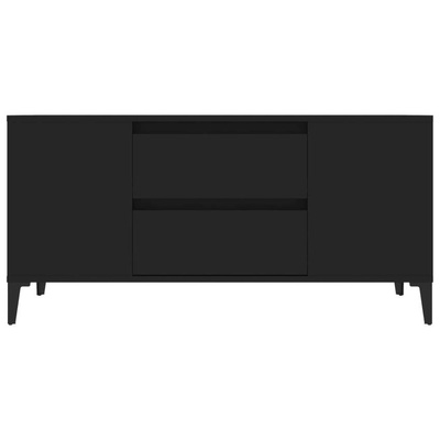 Szafka pod TV, czarna, 102x44,5x50 cm, materiał drewnopochodny vidaXL