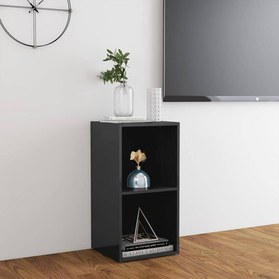 vidaXL Szafka pod TV, wysoki połysk, szara, 72x35x36,5 cm