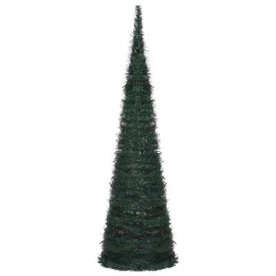 Choinka with LED String Lights Zielony 150 x 150 cm PVC