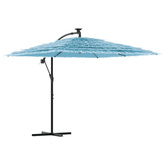 Parasol ogrodowy na stalowym słupku, niebieski, 246x246x230 cm