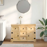 Komoda Corona, 112x40x75 cm, lite drewno sosnowe