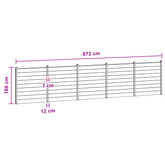 Zestaw ogrodzeniowy 5 szt. 872 x 186 cm WPC i aluminium Szary