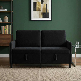 Sofa z miejscem do przechowywania Czarny 152 x 78 x 87 cm