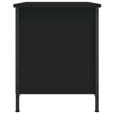 vidaXL Szafka pod TV, czarna, 80x40x50 cm, materiał drewnopochodny