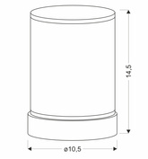 Lampka nocna Brillo srebrna LED dotykowa z usb ze ściemniaczem