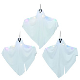 Zawieszany Duch Halloween 3 pcs Biały 52 x 62 cm Poliester