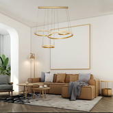 Lampa dekoracyjna sufitowa 115W + pilot złota dl-g01