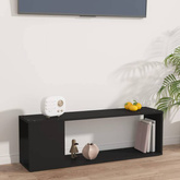 vidaXL Szafka pod TV, czarna, 100x24x32 cm, materiał drewnopochodny