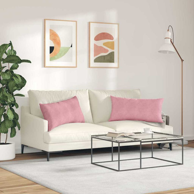 Poduszki na sofę 2 pcs Różowy 80 x 40 cm Tkanina sztruksowa