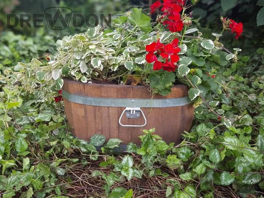 Duża donica ogrodowa doniczka drewniana  szerokość 22 cm wysokość 20 cm