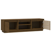vidaXL Szafka pod TV, miodowy brąz, 140x35x40 cm, lite drewno sosnowe