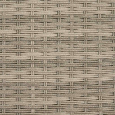 2-os. sofa ogrodowa, daszek i podnóżki, jasnoszara, rattan PE