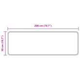 Chodnik dywanowy MARSA Kremowy 50 x 200 cm Poliester i PVC