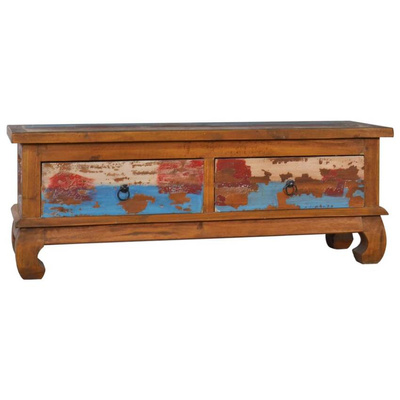 vidaXL Szafka pod TV, 110 x 35 x 40 cm, lite drewno tekowe z odzysku