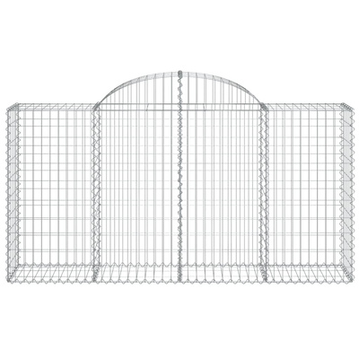 Kosze gabionowe, 10 szt, 200x50x100/120cm, galwanizowane żelazo