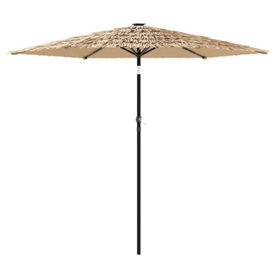 Parasol ogrodowy na stalowym słupku, brązowy, 268x268x226 cm