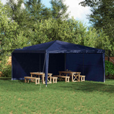 Ściana boczna namiotu na imprezy 2 pcs niebieski 400 x 195 cm