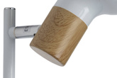 Lampa sufitowa ścienna listwa biała + drewno 2x40W Puerto Candellux 92-62659