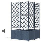 Doniczka ogrodowa 3 szt. Szary 80 x 80 x 142 cm PP