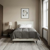Kołdra na cały rok Jasnoszary 135 x 220 cm Mikrofibra