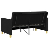 Rozkładana sofa Czarny tkanina