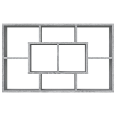 Półka ścienna, szary dąb sonoma, 85x16x52,5 cm