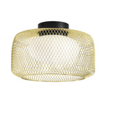 Lampa sufitowa Sopra 32 czarno złota klosz druciany do salonu GX53