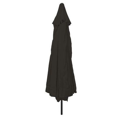 Parasolka ogrodowa Czarny 394 x 394 x 248 cm Poliester i Stal