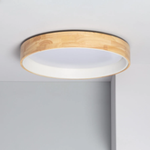 Plafon LED 16W Okrągły 40cm Naturalne Drewno 3 Barwy Świecenia CCT Abruzzo Vero