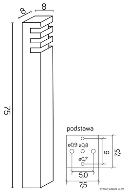 Lampa ogrodowa stojąca RADO 1 BL