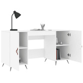 vidaXL Biurko, białe, 140x50x75 cm, materiał drewnopochodny wariant 5
