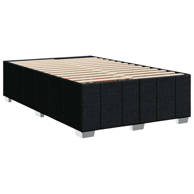 Łóżko z box spring LED z materacem Czarny 120 x 200 cm tkanina