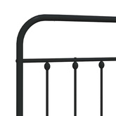 Metalowe wymienne wezgłowie, czarne, 135 cm