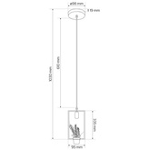 Lampa wisząca z doniczką, MEA, roślina, prostokąt, IP20, E27, EDO777546 EDO Solutions