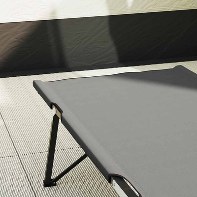 Składane Łóżko Kempingowe Szary 206 x 76 x 74 cm Oxford i stal