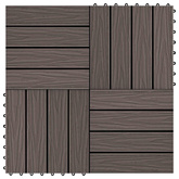 Płytka Tarasowa Projekt 3D 11 pcs Ciemny brąz 30 x 30 cm